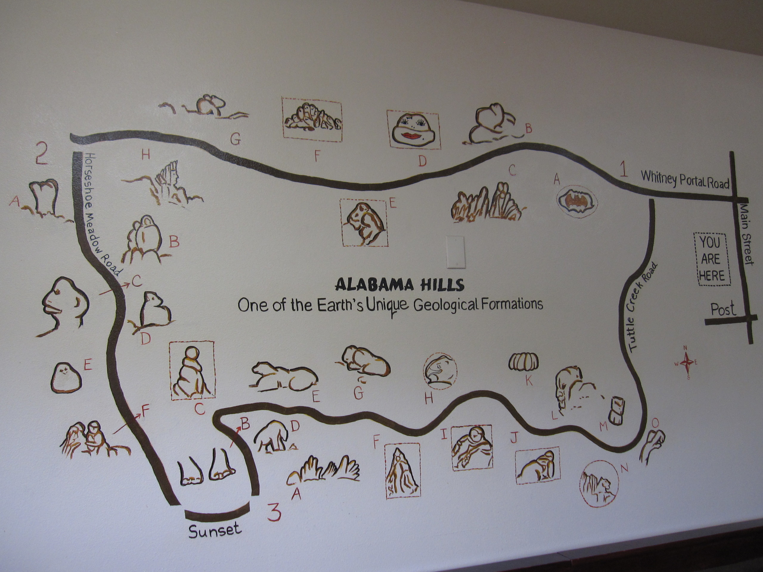 Alabama Hills Map Lone Pine